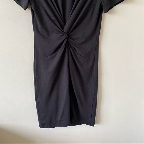 Theory-Black Knot Tee Mini Dress (Size:Small) - Picture 7 of 9